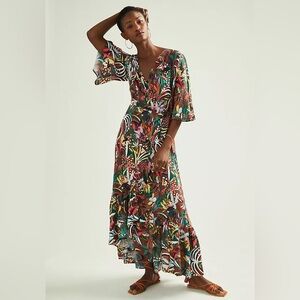 Farm Rio for Anthropologie Wrap Maxi Dress